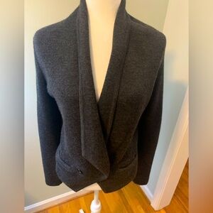 Loft gray wool blend cardigan, size S